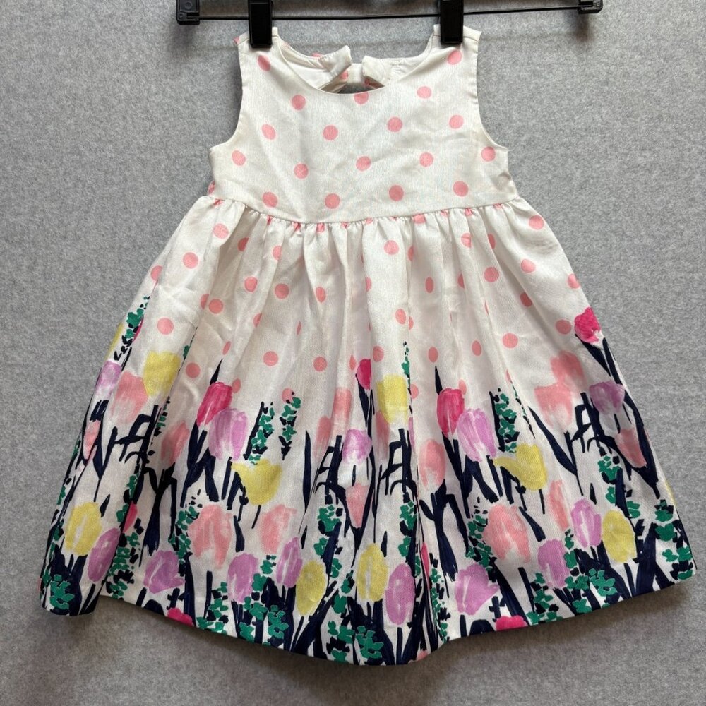 Girls Gymboree Pocadot w/Tulips Dress Size 18-24 Months